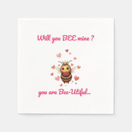 Funny Bee Pun Valentine  Pappersservett