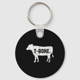 Funny Beef Bbq T-bone Steak Shirt Nyckelring