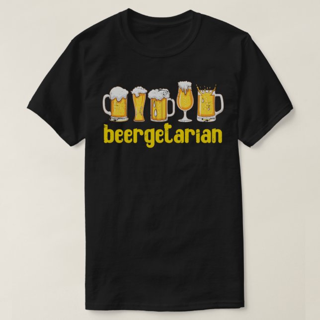 Funny Beer Älskare Gift Beergetarian Craft Beer T Shirt (Design framsida)