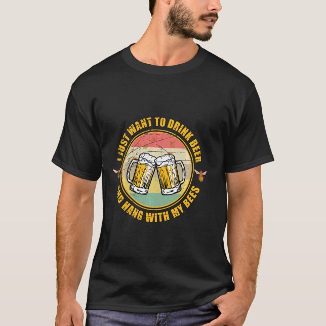 Funny Beer Älskare lantbrukare Bee Whisperer Bebio T Shirt (Framsida)