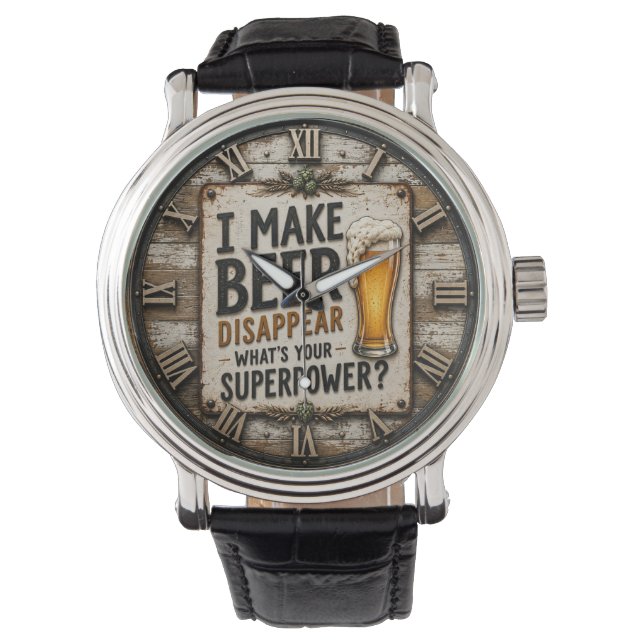 Funny Beer  Armbandsur (Framsida)