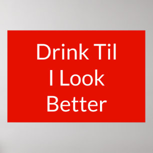 Funny Beer Berömd Ord Poster