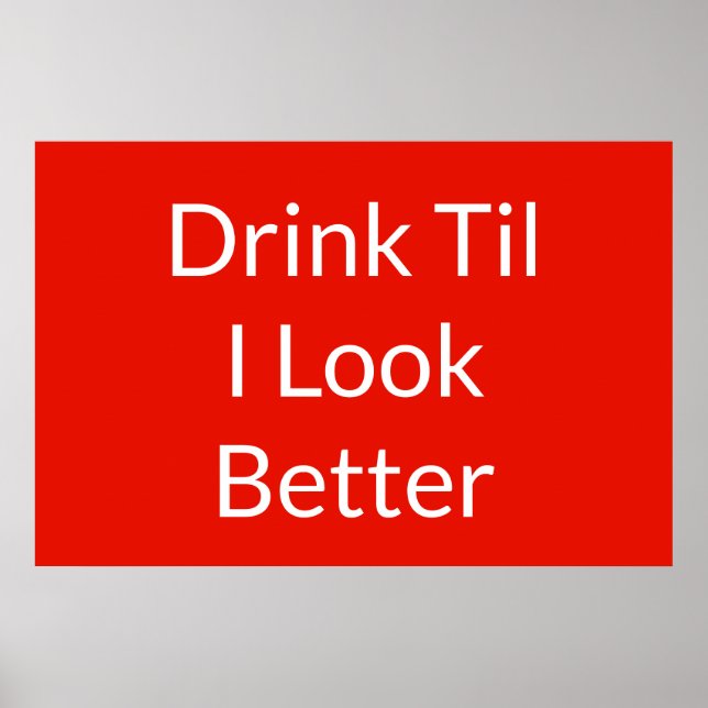 Funny Beer Berömd Ord Poster (Framsidan)