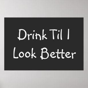 Funny Beer Berömd Ord Poster