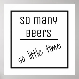 Funny Beer Berömd Ord Poster