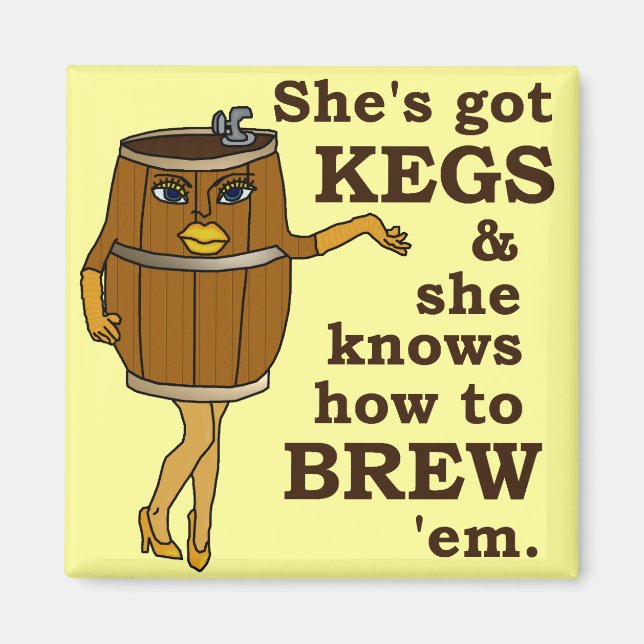 Funny Beer Brewer Magnet (Framsidan)