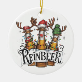 Funny Beer Ceramic Ornament