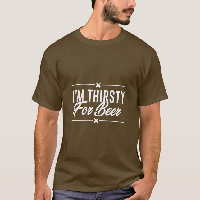 Funny Beer-citat T- T Shirt (Framsida)