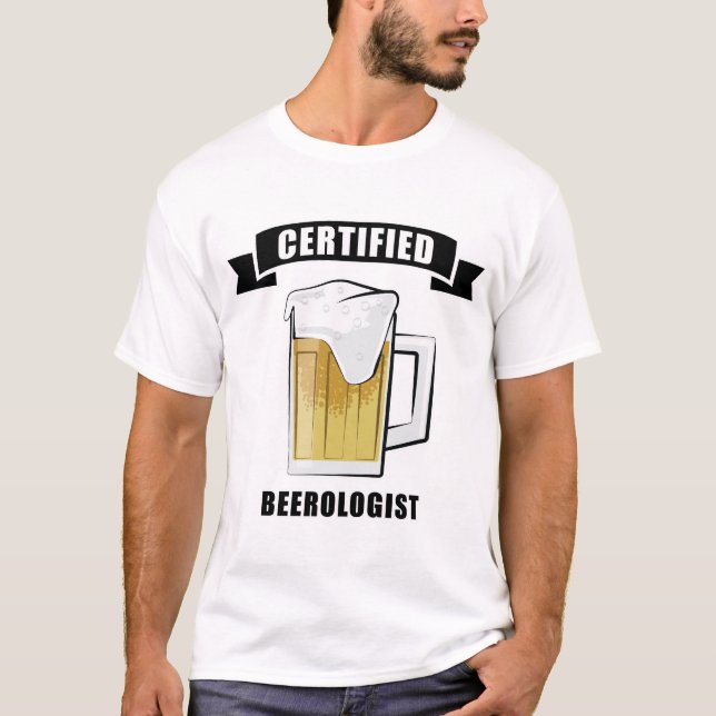 Funny Beer Design T Shirt (Framsida)