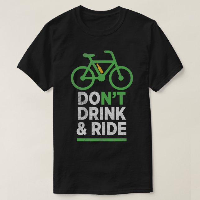 Funny Beer dricker inte Ride Mountain Bike T Shirt (Design framsida)