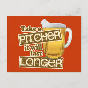 Funny Beer Drinking Humor Vykort