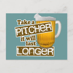 Funny Beer Drinking Parody Vykort