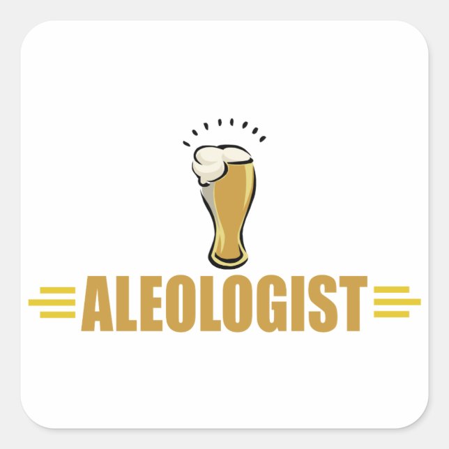 Funny Beer Fyrkantigt Klistermärke (Framsida)