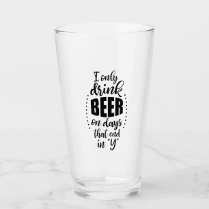 Funny Beer Glass Glaskopp