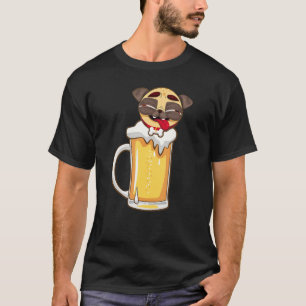 Funny Beer Hundägare Pug Beer Pitcher Drinking Ga T Shirt