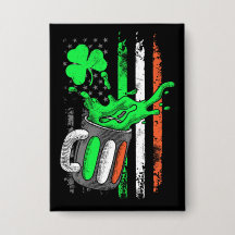 Funny Beer Irish Flagga