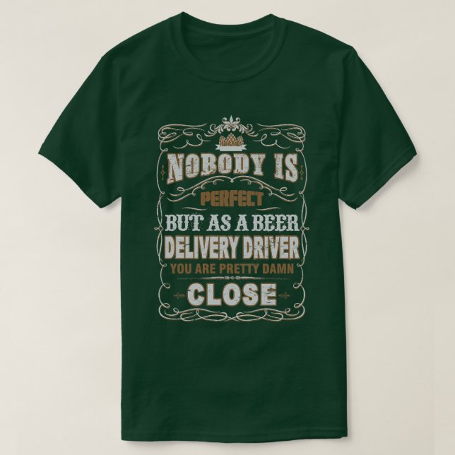 Funny Beer-leverdrivrutin T Shirt (Design framsida)