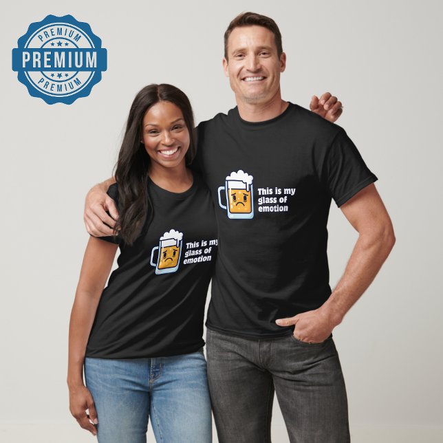 Funny Beer Mugg Tecknad - Glass of Emotion T Shirt (Skapare uppladdad)