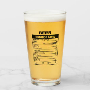 Funny Beer Nutrition Facts Glaskopp