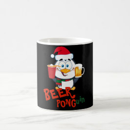 FUNNY BEER PONG Penguin jul Kaffemugg