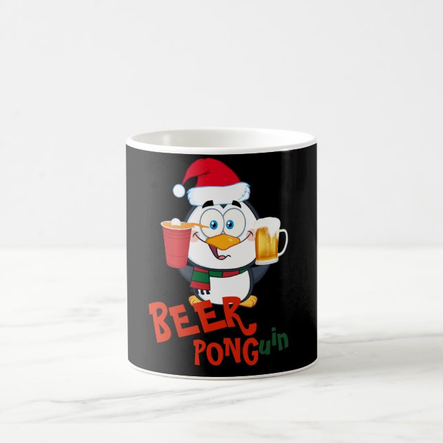 FUNNY BEER PONG Penguin jul Kaffemugg (Center)