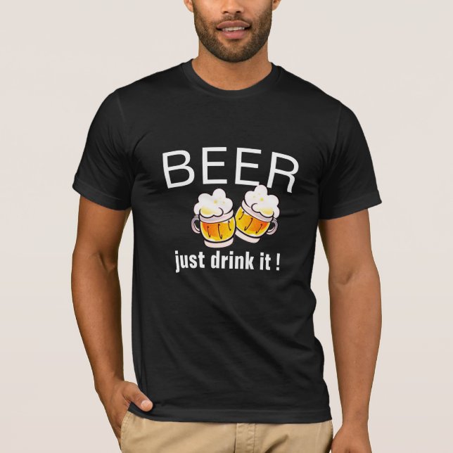 Funny Beer Pun, Funny Beer Slogan T-shirt Design (Framsida)