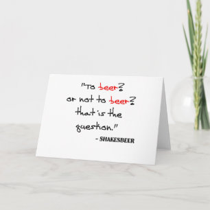 Funny Beer Quote Kort