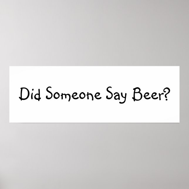 Funny Beer Quote Poster (Framsidan)