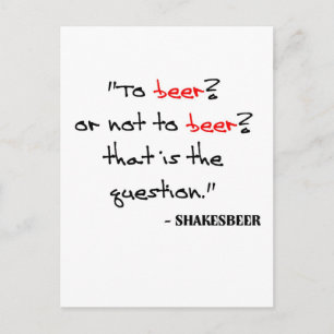 Funny Beer Quote Vykort