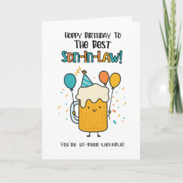 Funny Beer Son-in-Law Card - Birthday Cheers Humor Tack Kort