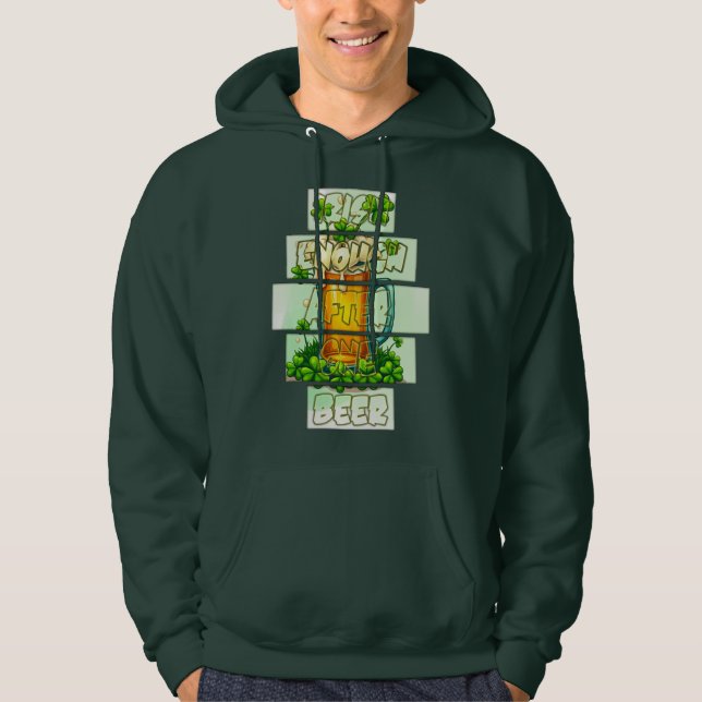 Funny Beer St Patrick’s Day Shirt – moletom Hoodie (Framsida)