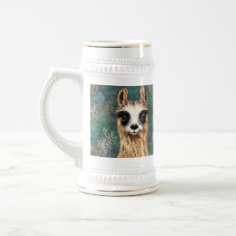 Funny Beer Stein med Nyfiken Llama Sejdel