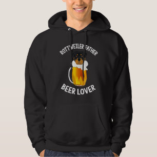 Funny Beer Tee Rottweiler Far Beer Älskare Hoodie