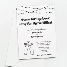 Funny Beer Theme Bröllop Inbjudningar