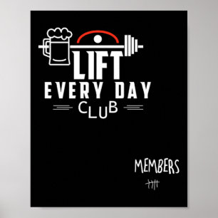 Funny Beer Weightlift Bodybuilding Powerlift Poster