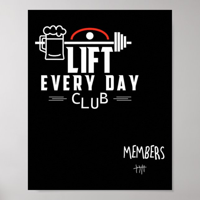 Funny Beer Weightlift Bodybuilding Powerlift Poster (Framsidan)