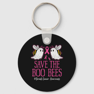 Funny Bees Ghost Boo Breast Cancer Awareness Rosa Nyckelring