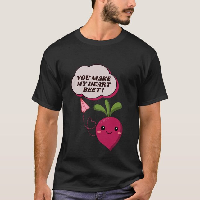 Funny Beet Pun Heart Beet T Shirt (Framsida)
