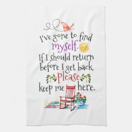 Funny Befuddled Senior Butterfly Kitchen Towel Kökshandduk