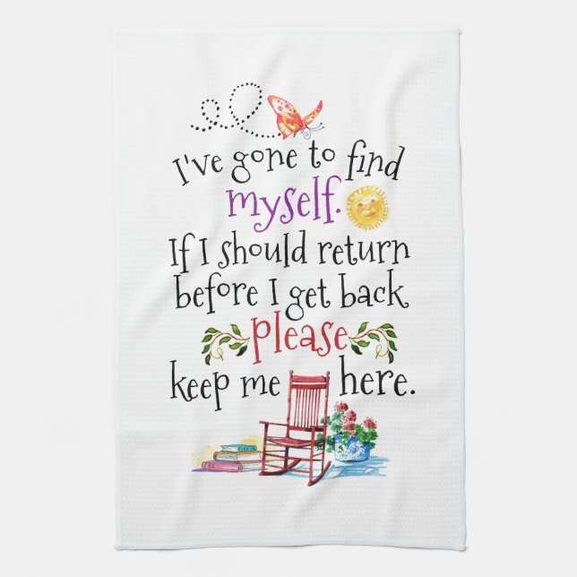 Funny Befuddled Senior Butterfly Kitchen Towel Kökshandduk (Vertikal)