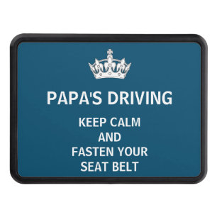 Funny Behålla Lugn Fars dag Pappa som kör blått Dragkroksskydd