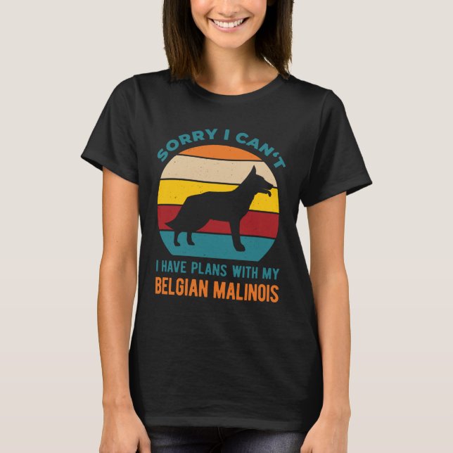 Funny Belgium Malinois T Shirt (Framsida)