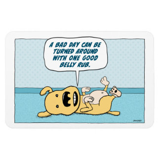 Funny Belly Rub Hund magnet