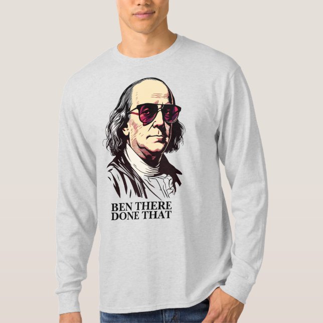 Funny Benjamin Franklin T Shirt (Framsida)