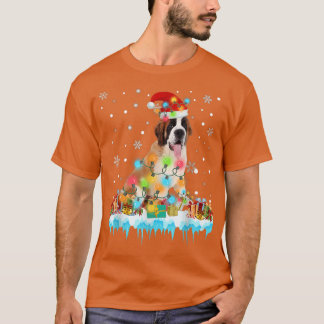 Funny Bernard Hund jul jul Ljus Julafton Pajam T Shirt