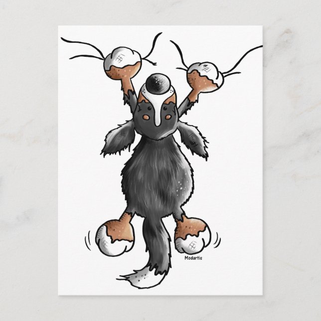Funny Bernese Mountain Hund Card Vykort (Framsida)