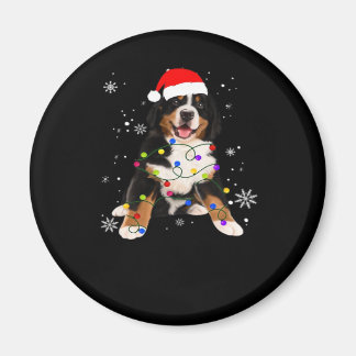Funny Bernese Mountain Hund Ljus jul Matchi Magnet