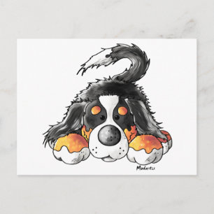 Funny Bernese Mountain Hund Tecknad Vykort