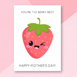 Funny Berry Best Mors dag Card Kort