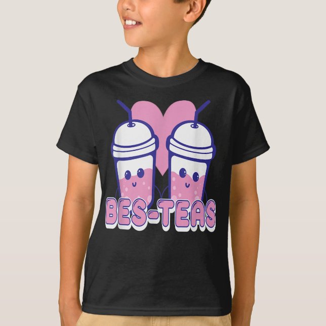 Funny Bes-teas Bubble Tea Gift Cute Pun Bes-Teas T Shirt (Framsida)